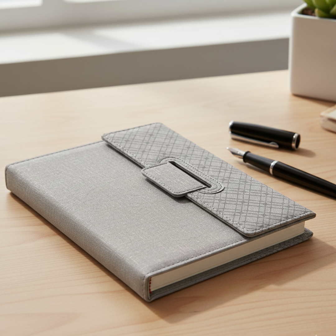 A5 Notebook with magnetic flap closure