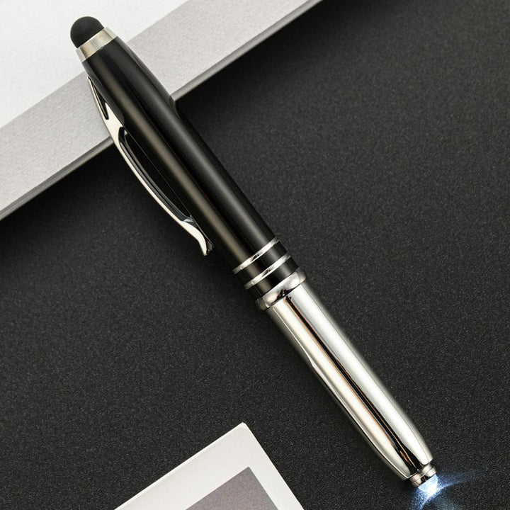 Metal stylus pen with torch