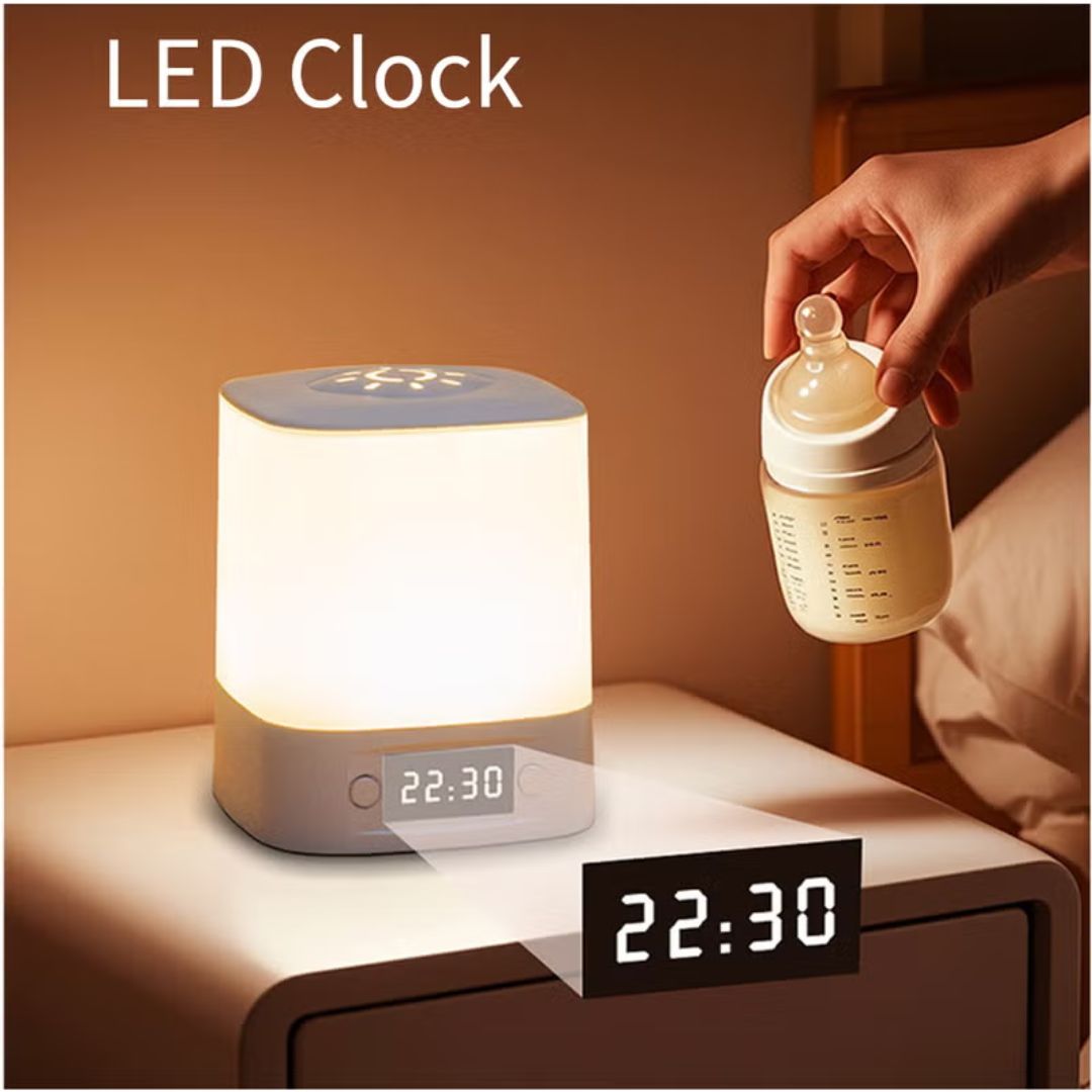 Soft touch Rechargeable Night Lamp with Clock