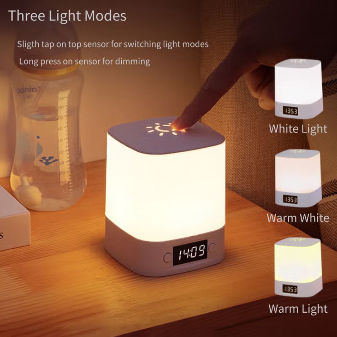 Soft touch Rechargeable Night Lamp with Clock