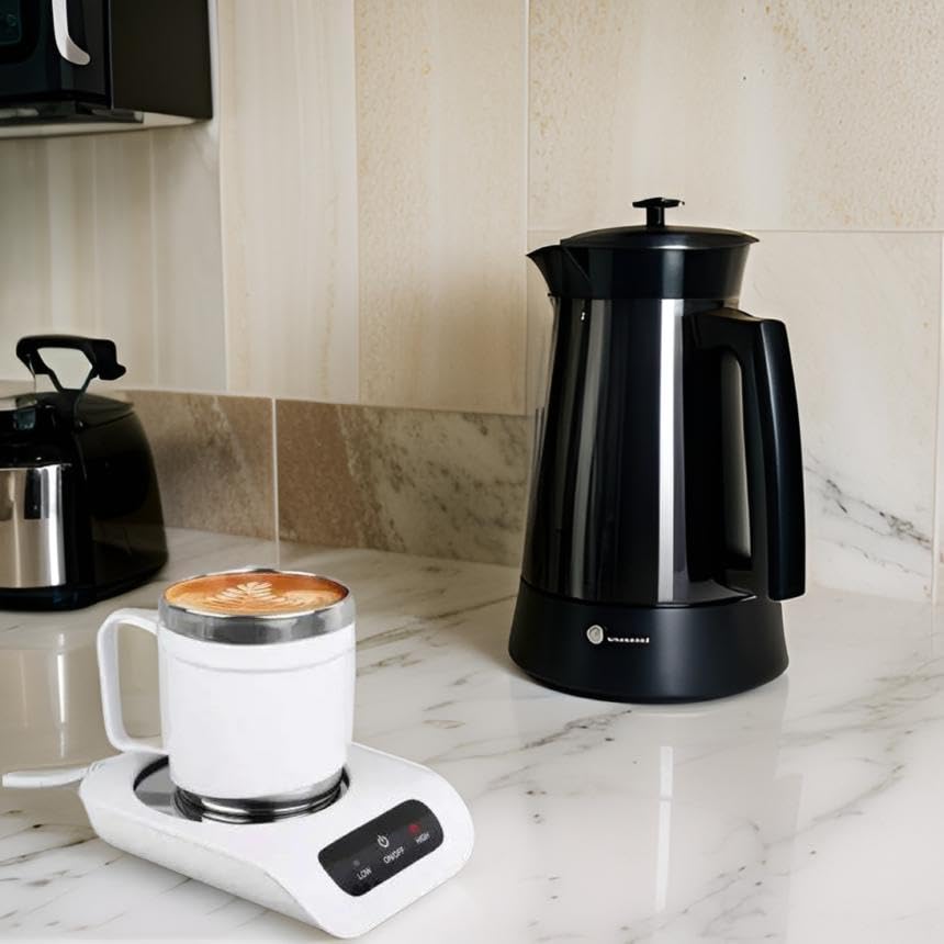 Set of Coffee warmer & SS Mug with Lid