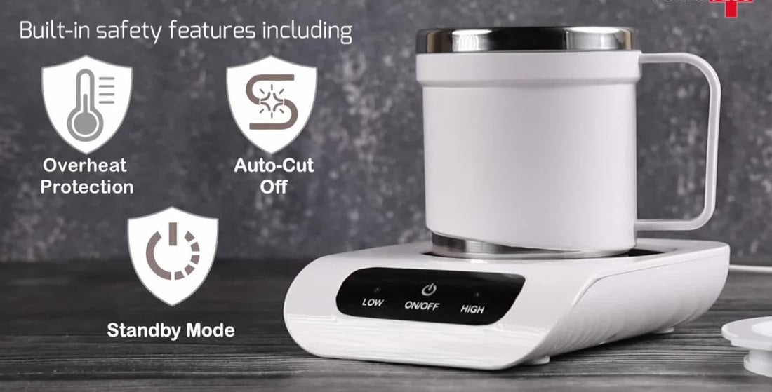 Set of Coffee warmer & SS Mug with Lid