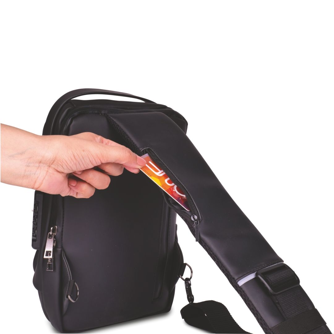 Premium travel sling bag with Side lock