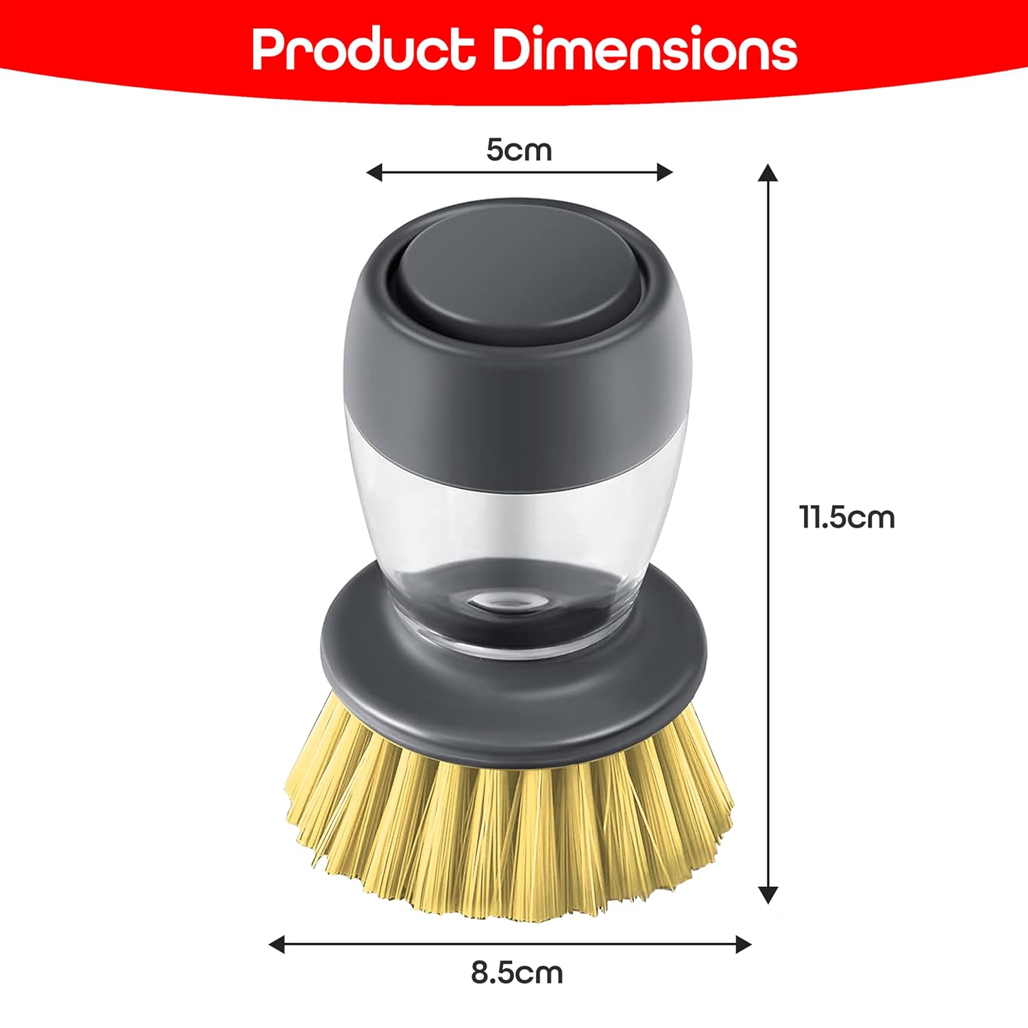 Prime Pick Soap Dispensing Palm Brush