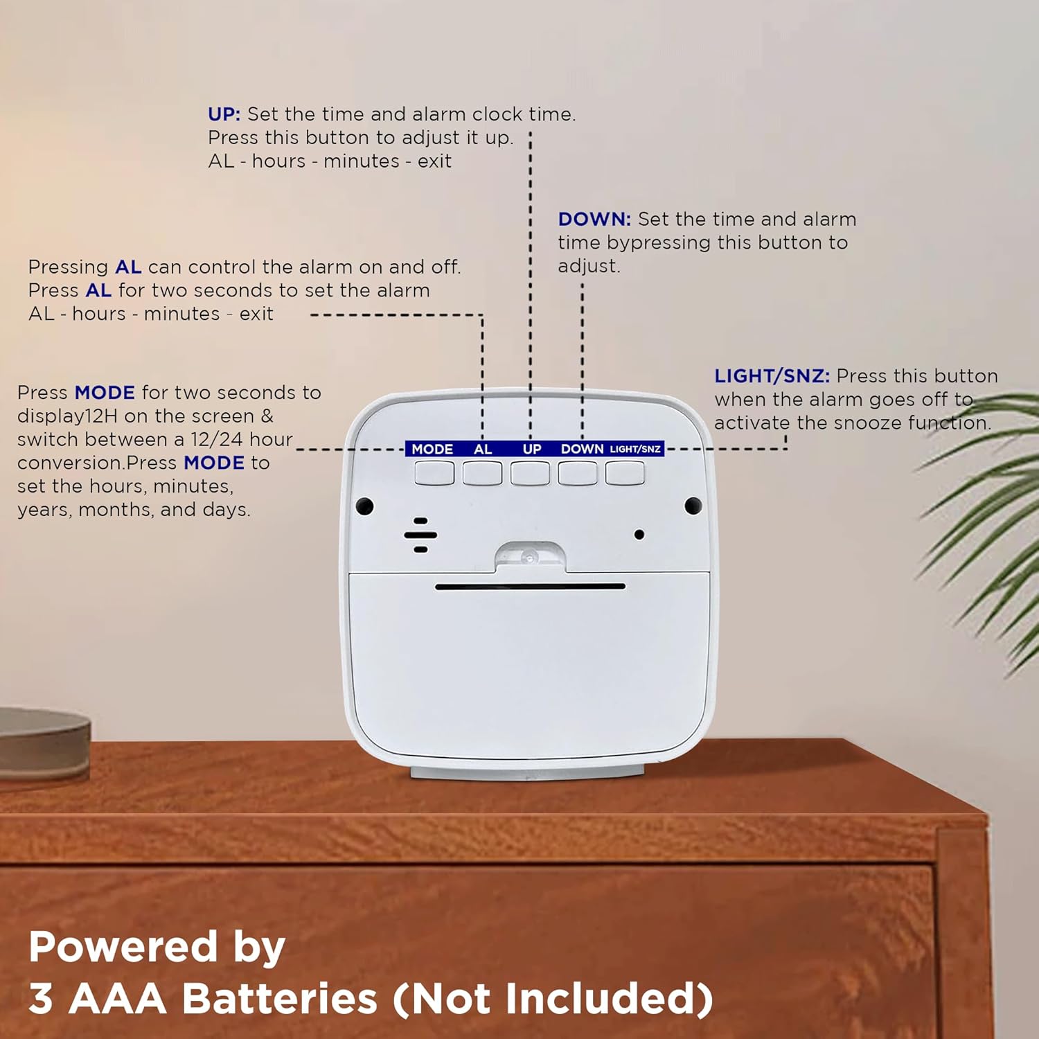 TV style clock with Calendar