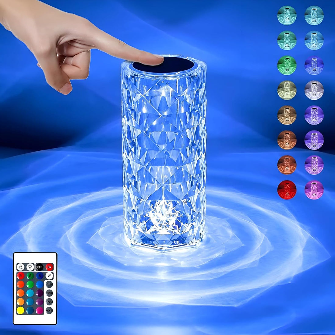 16 Color Changing Rose Diamond LED Table Lamp