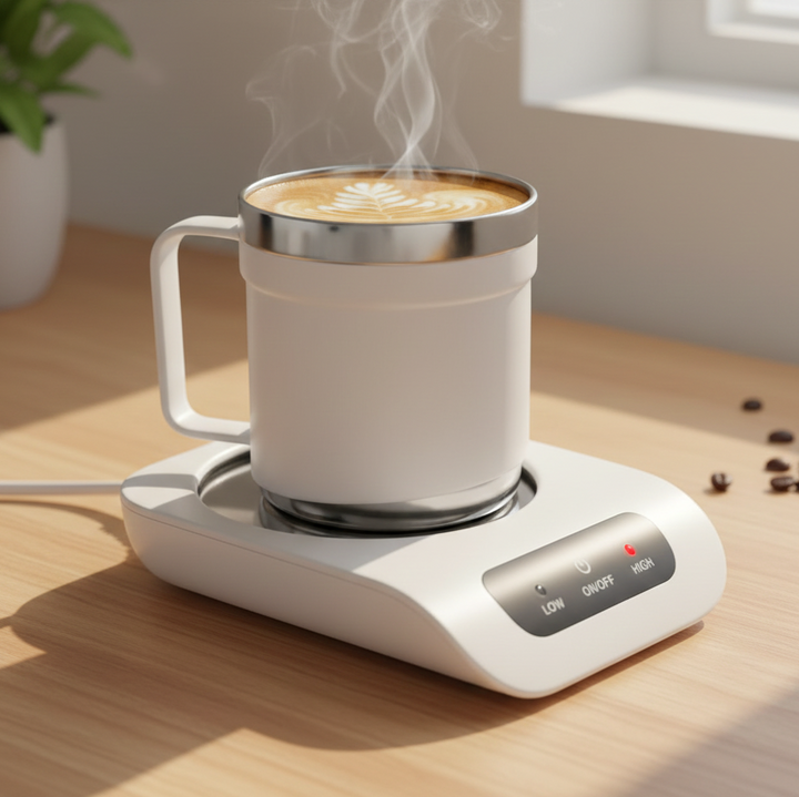 Set of Coffee warmer & SS Mug with Lid