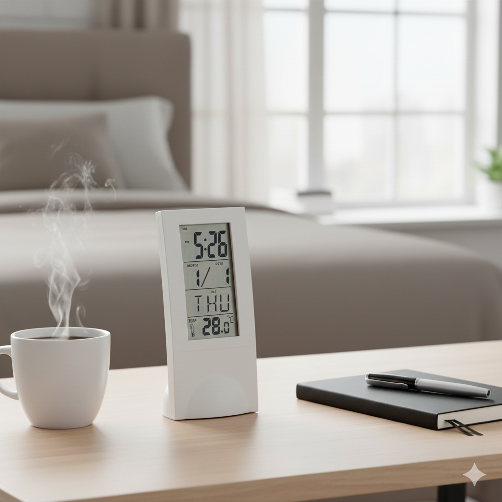 See Thru clock with temperature