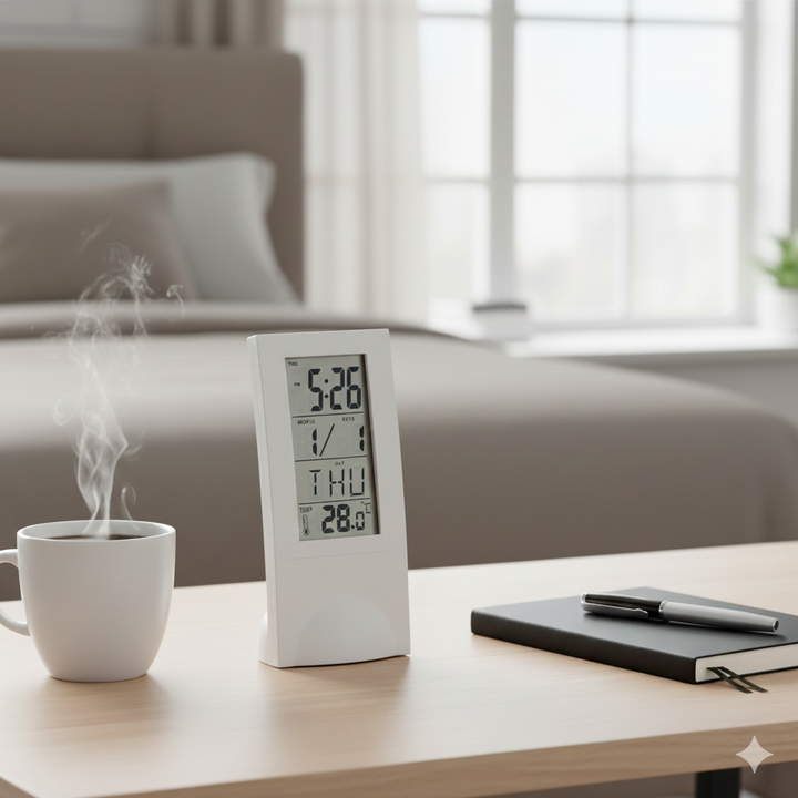 See Thru clock with temperature