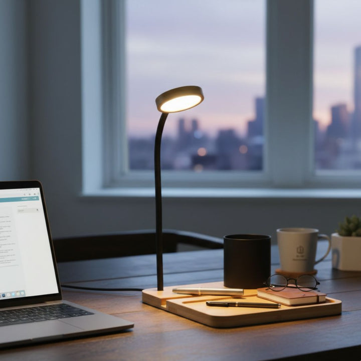 Bamboo Table top with 15W Wireless Charger