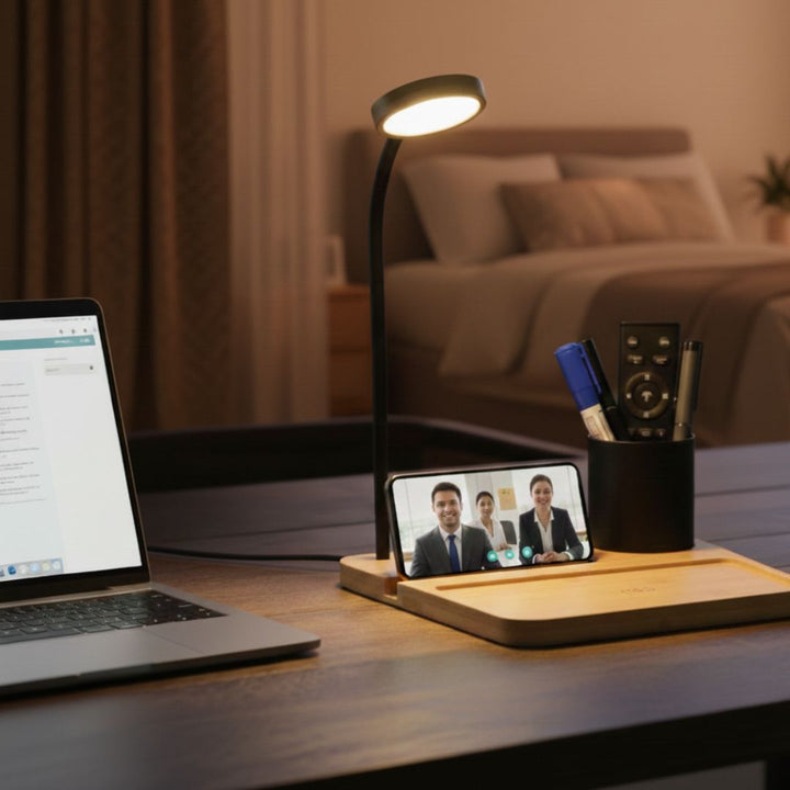 Bamboo Table top with 15W Wireless Charger