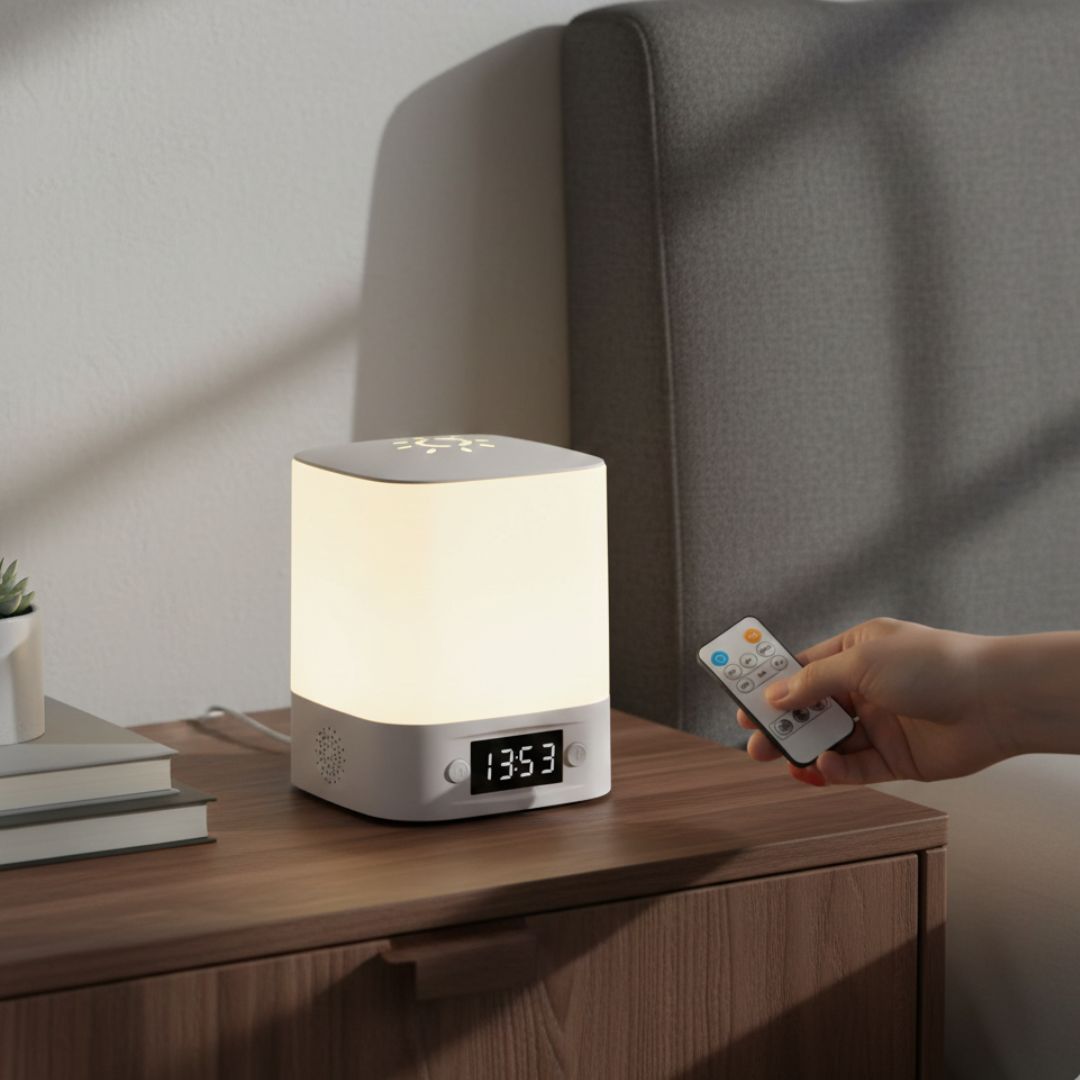 Soft touch Rechargeable Night Lamp with Clock