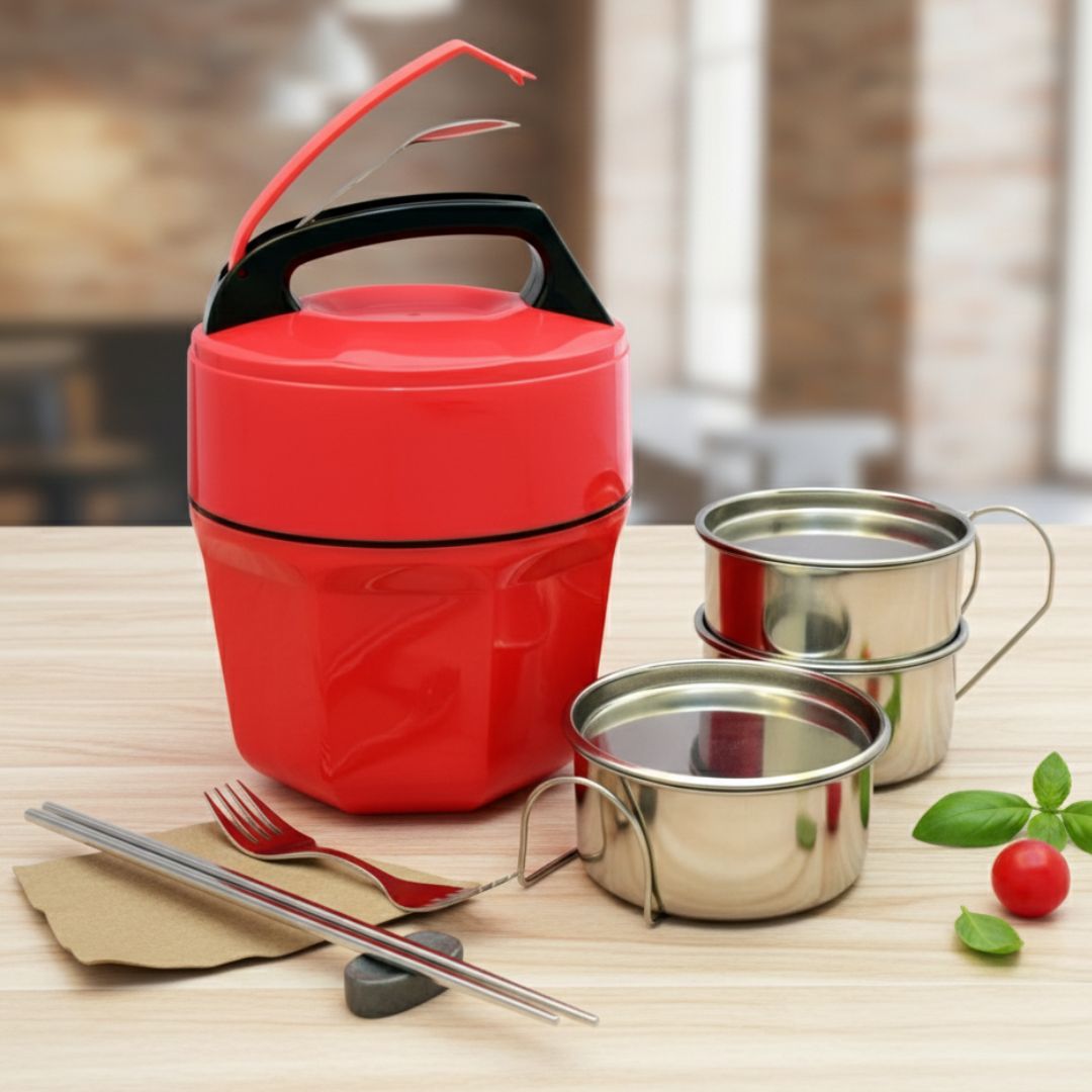 Octomeal Lunch box – 3 containers (steel)