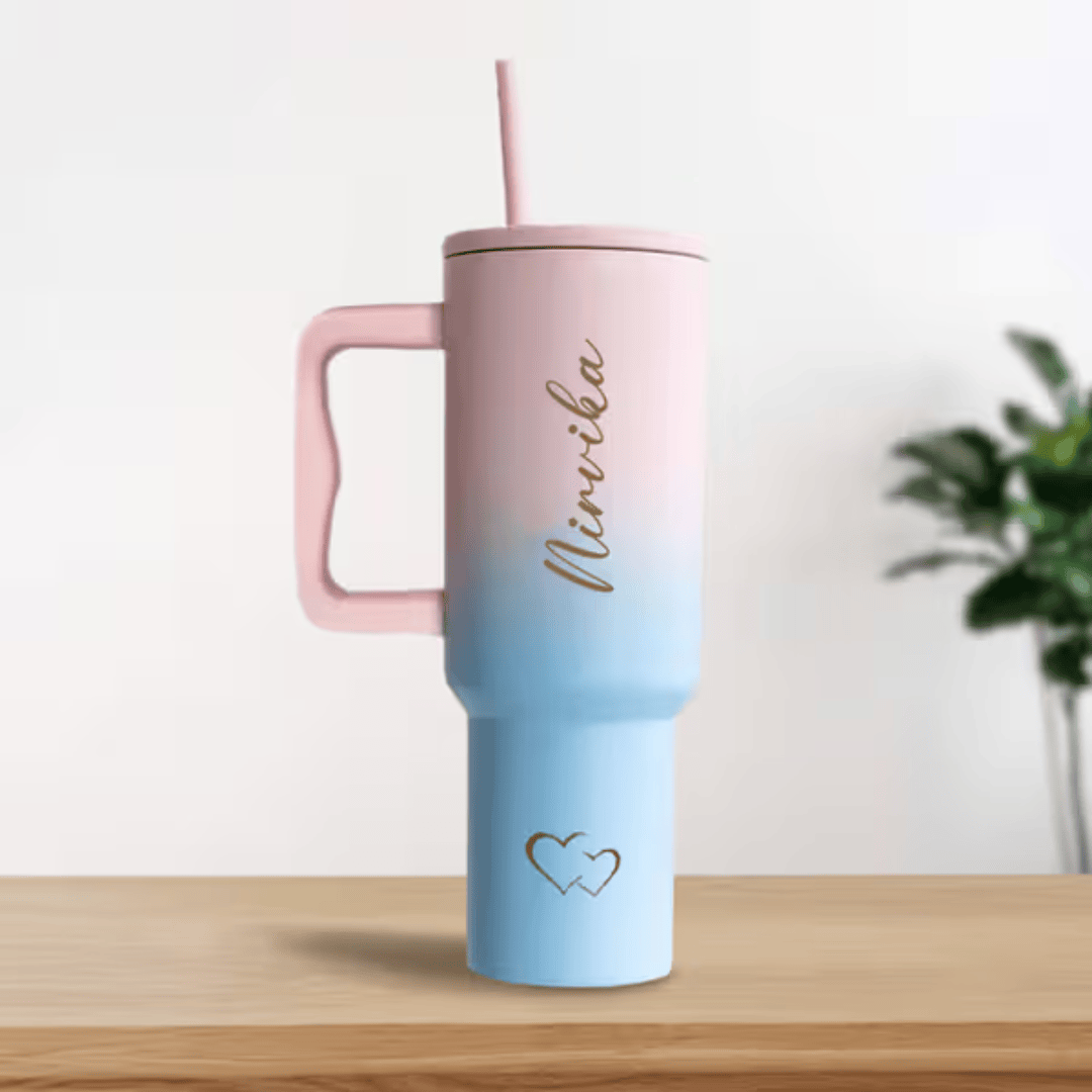 Personalized Pink And Purple 1200 Ml Tumbler