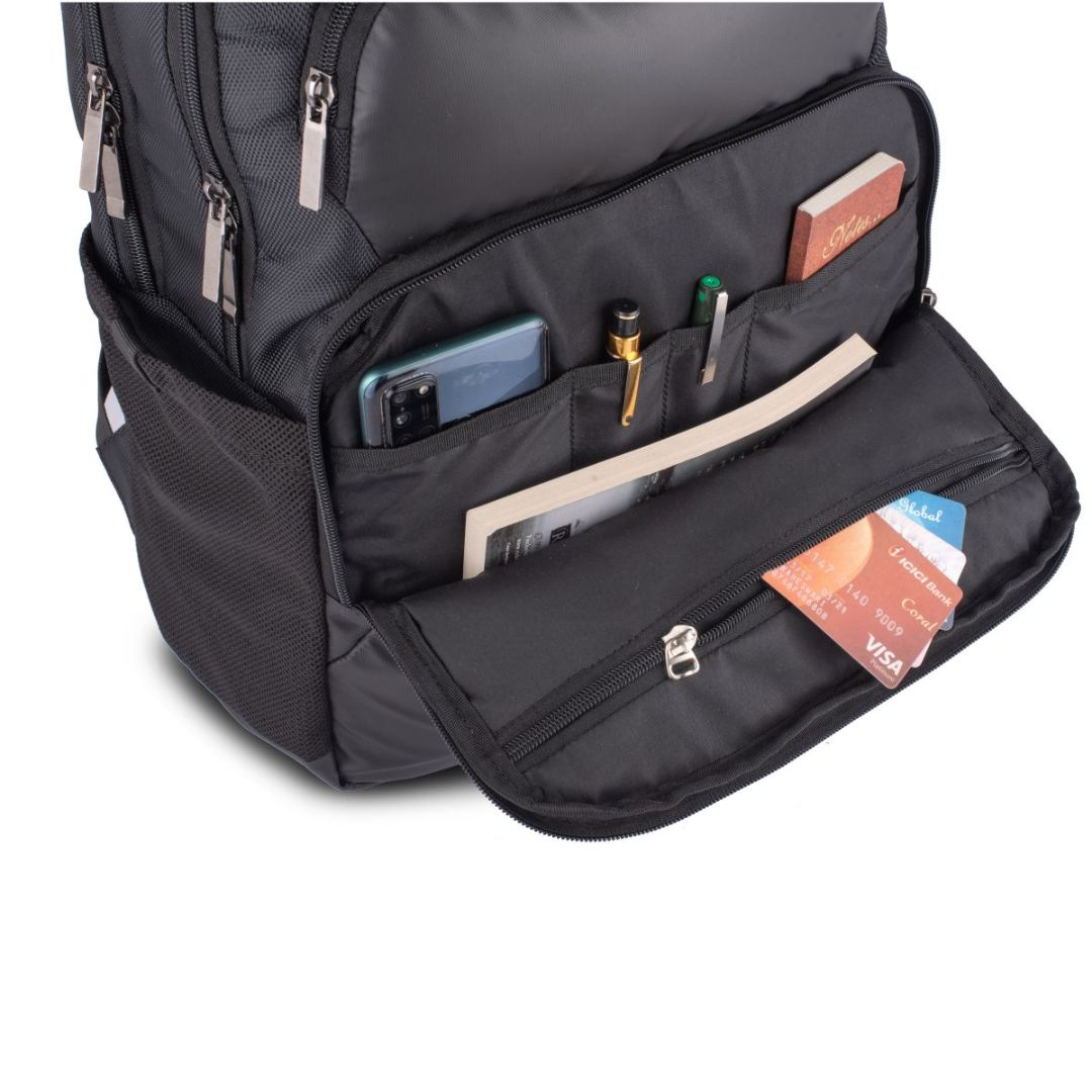 2 tone Laptop bag with double bottle pocket