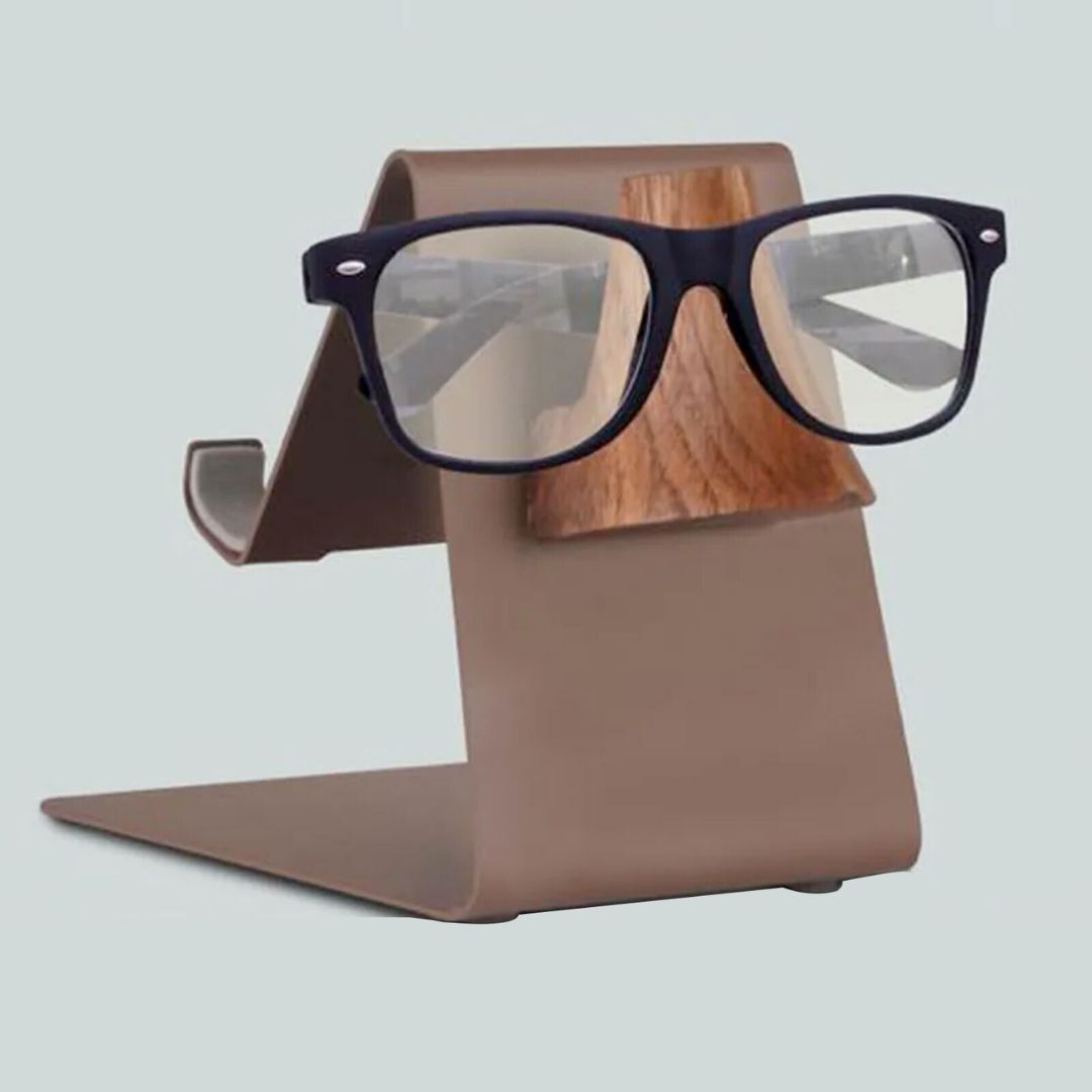 Metal Phone stand with Spectacle holder