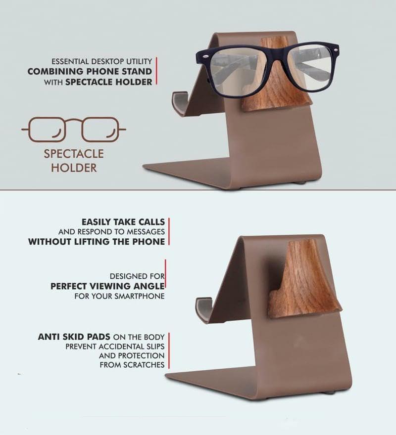 Metal Phone stand with Spectacle holder