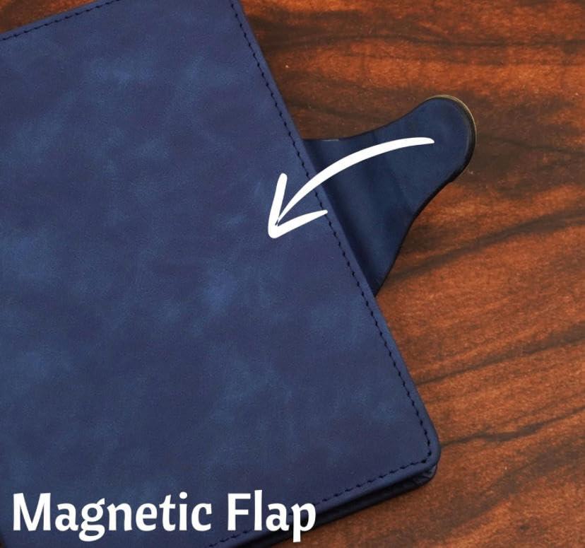 A5 notebook with round magnetic flap