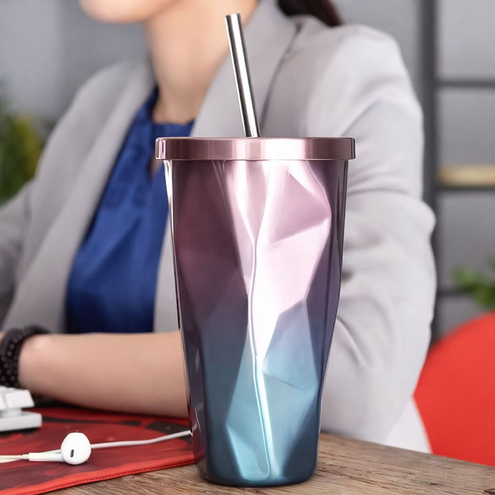 Tumbler with Straw and Leakproof Lid