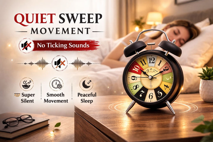 Table Clock Twin Bell Analog Alarm Clock for Students