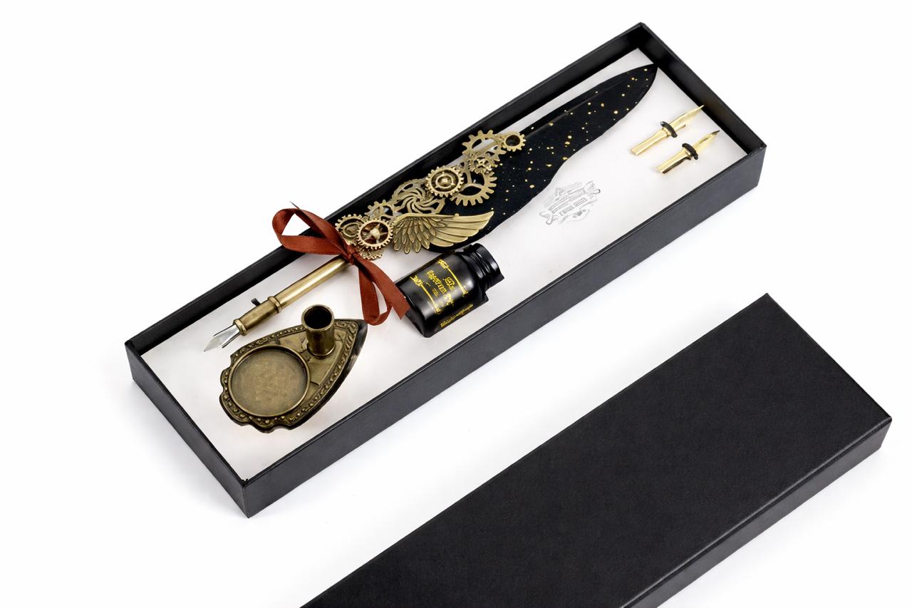 Feather Pen and Ink Set