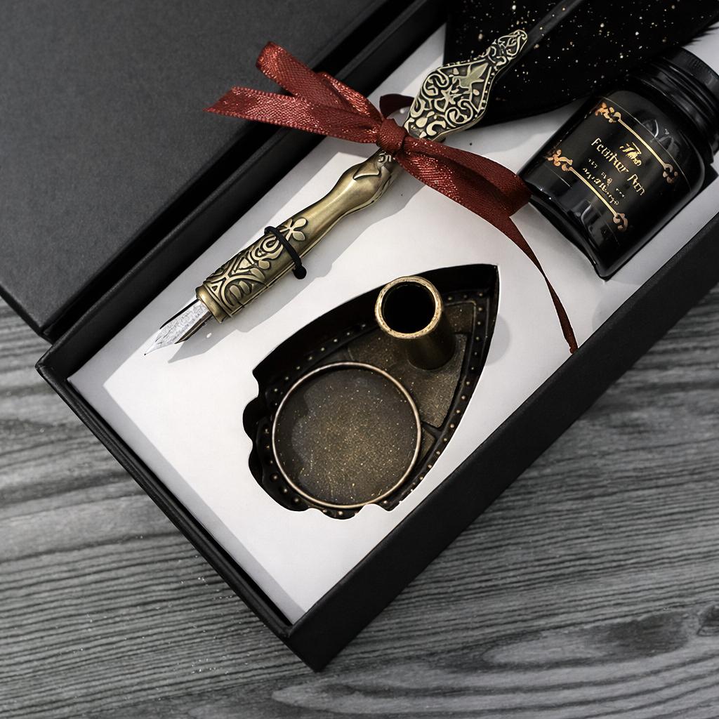 Feather Pen and Ink Set