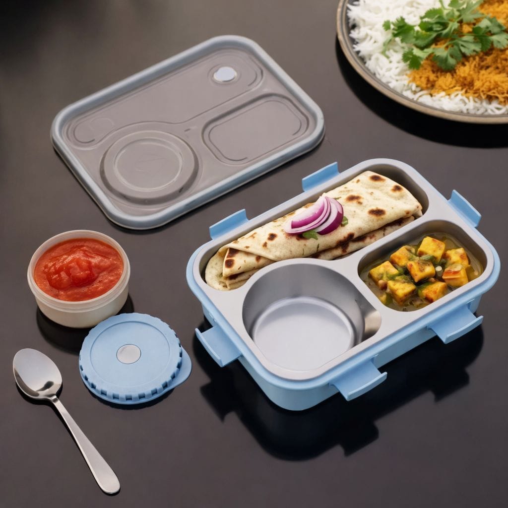 Stainless Steel Lunch Box with Compartments