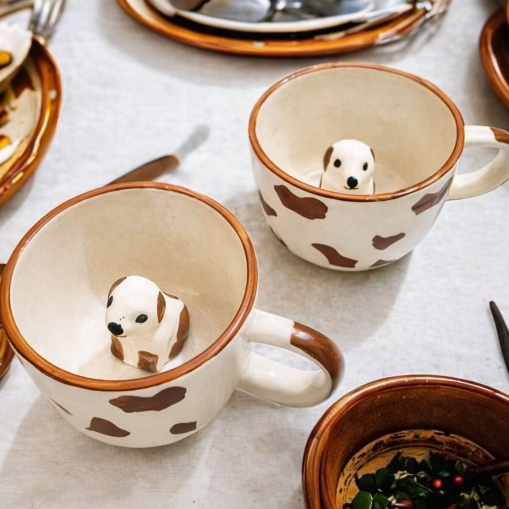 The White Space 300ml Ceramic Dog Mug