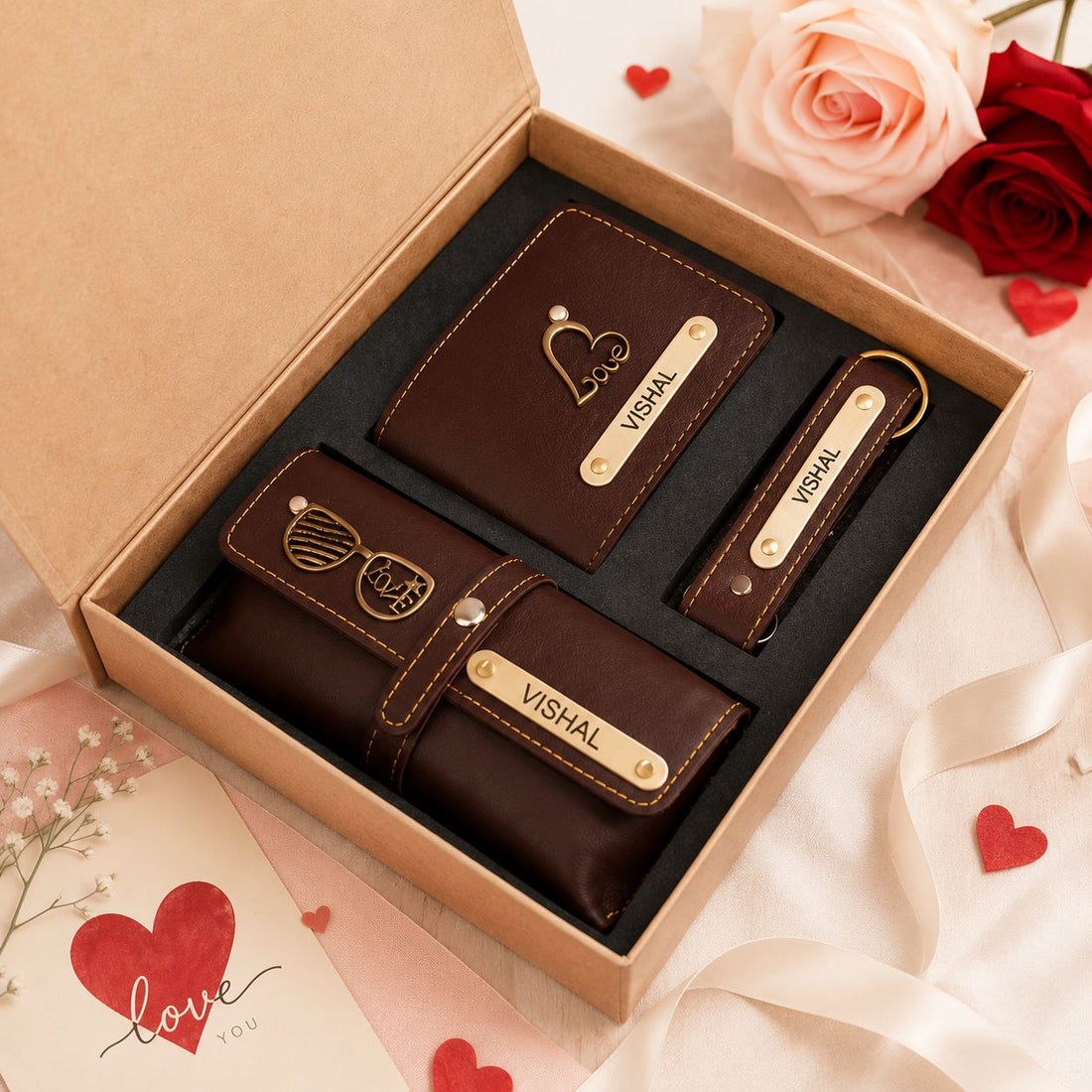 Premium Personalized Gift Set – Wallet, Keychain & Pen Combo