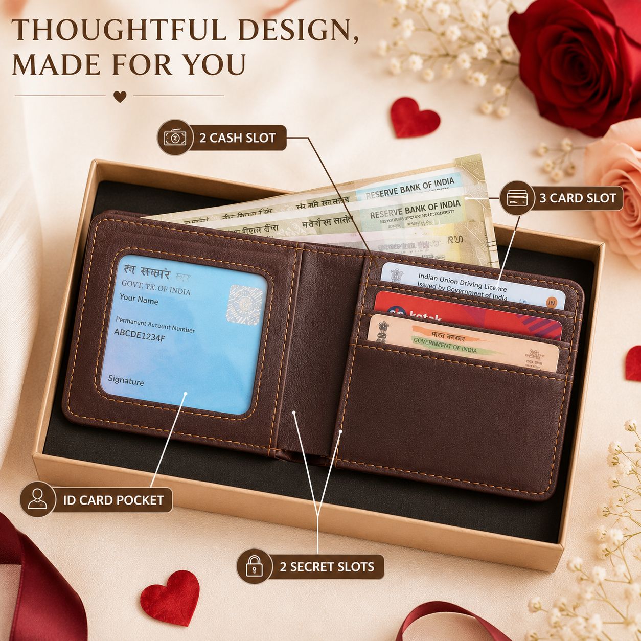 Premium Personalized Gift Set – Wallet, Keychain & Pen Combo