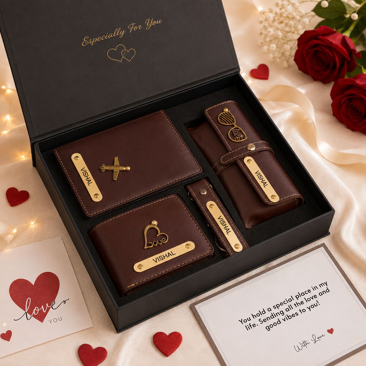 Premium Personalized Gift Set – Wallet, Keychain & Pen Combo