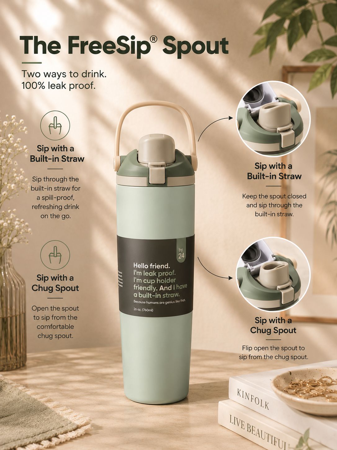 Metal Straw Replacement Compatible With Owala FreeSip Sway 30oz Water Bottle
