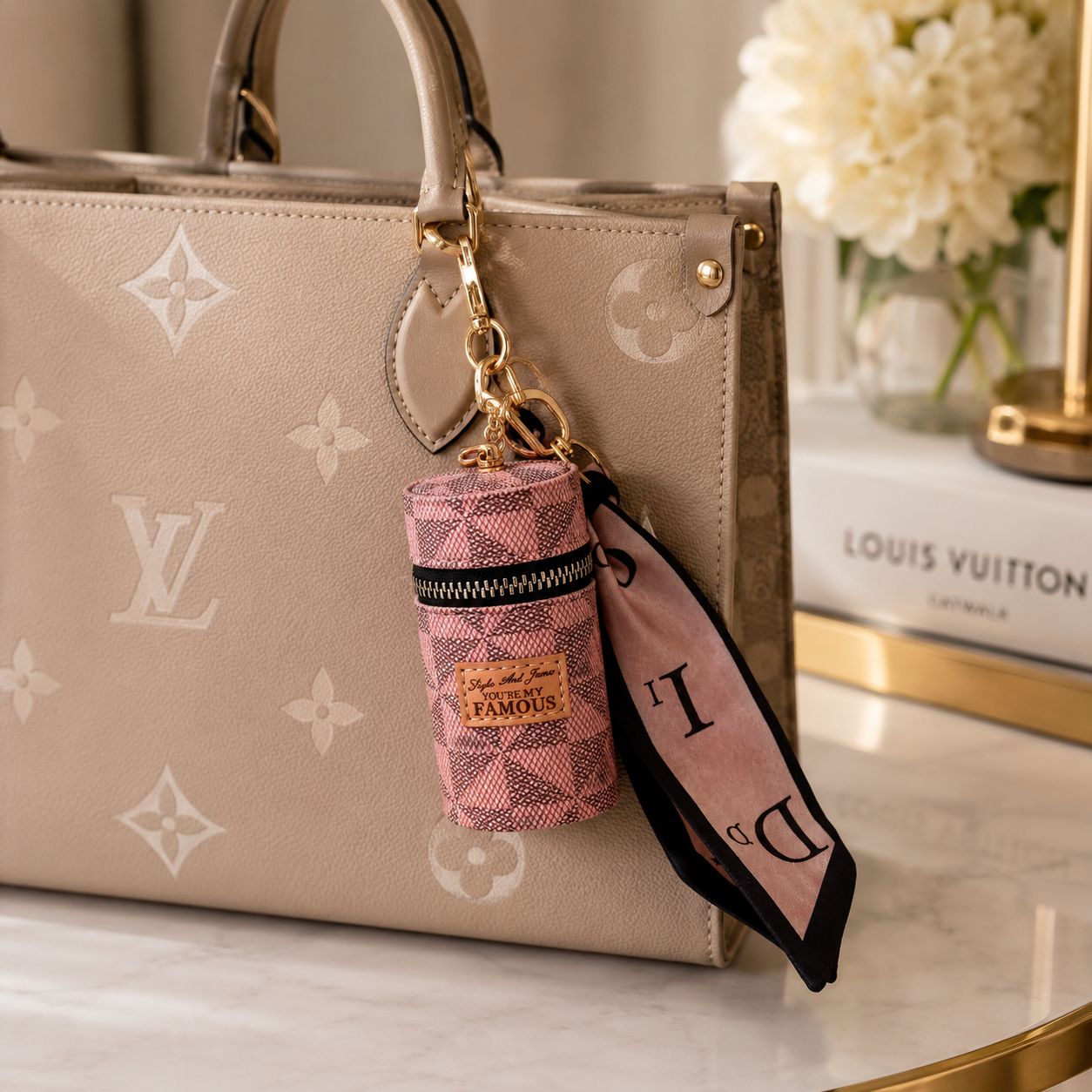 Mini Lipstick Case with Keychain
