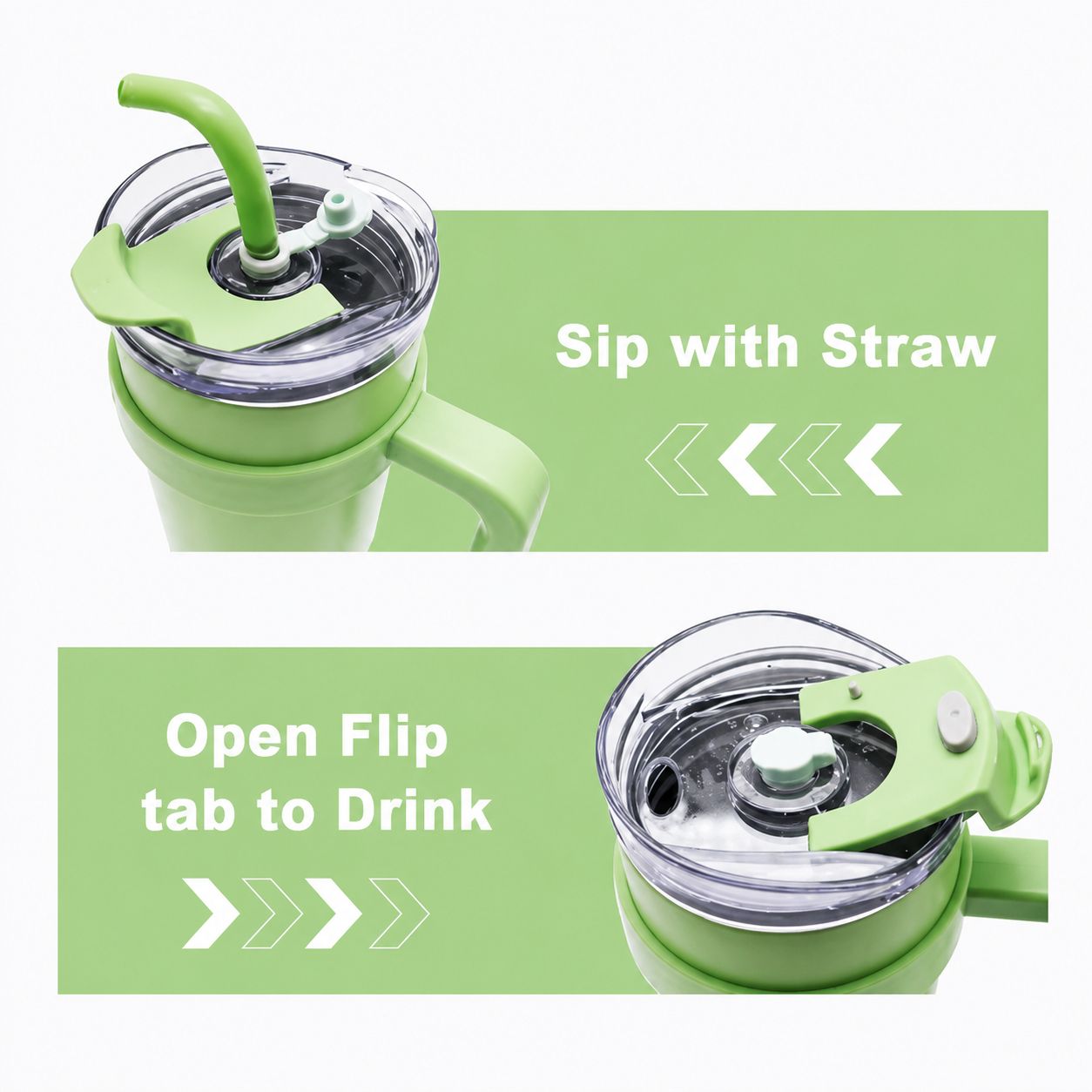 Tumbler with Straw and Lid 1.2L Stainless Steel Vacuum Insulated Mug Cup