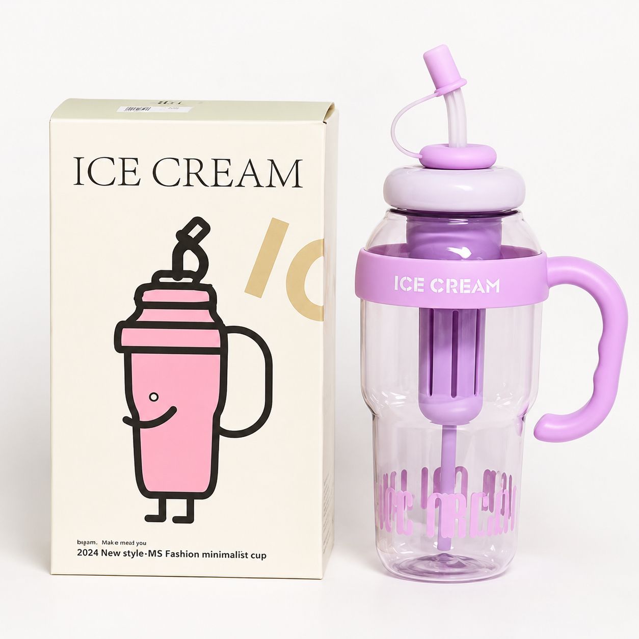 Fruit Infuser Detox Ice Cream Theme Sipper Bottle