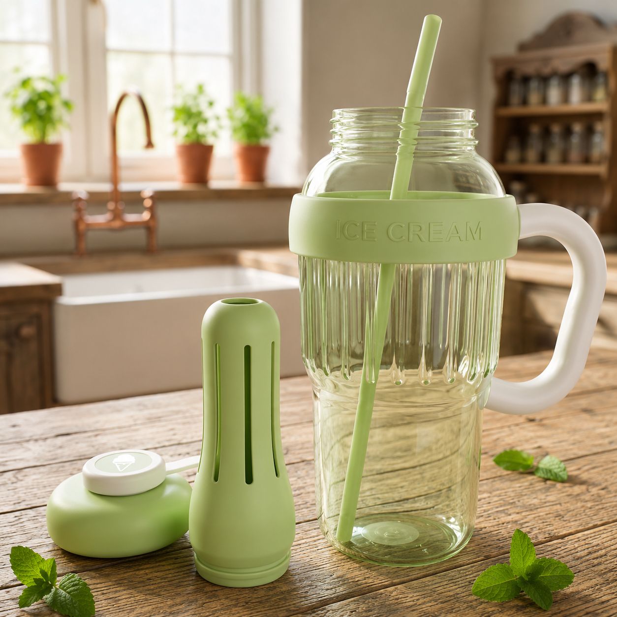 Fruit Infuser Detox Ice Cream Theme Sipper Bottle
