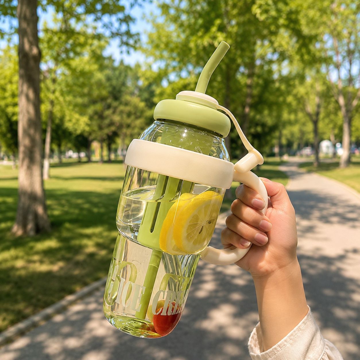 Fruit Infuser Detox Ice Cream Theme Sipper Bottle
