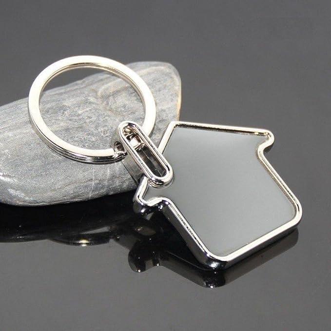 Hut shape metal keychain in Black finish
